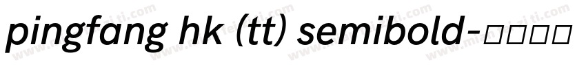 pingfang hk (tt) semibold字体转换